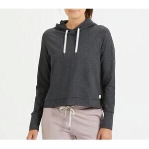 VUORI Halo Essential Pullover Hoodie Small DreamKnit Sweater Dark Grey Active
